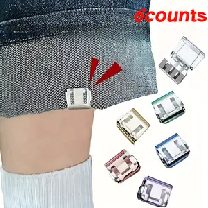 Jeans Leg Shortener, 6 Counts/set Invisible Fixed Clip, No Sew Hidden Clip, Pants Leg Shortener, Pants Leg Shortener Tool, Sewing Supplies, No Sew Required, Invisible Clips