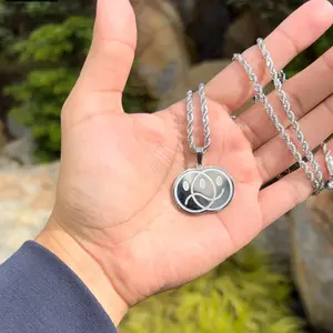 Bipolar Happy Sad Stainless Steel Necklace