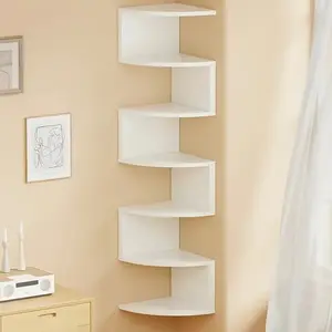 7-Tier White Country Farmhouse Corner Shelf - Heavy-Duty Space-Saving Wall Mounted Storage Organizer,Shelving Unit for Living Room, Bedroom, Kitchen - Easy Installation, Modern Home Decor Rack, Wall Mount Design, Shelves for Storage, Bedroom Organizer