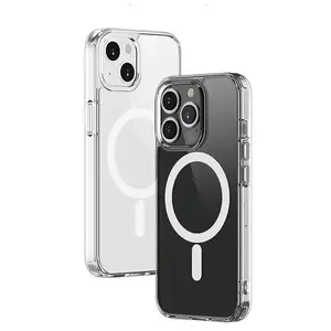 Clear Magnetic Phone Case for IP 17 16 15 14 13 12 11 Series Pro Pro Max - Crystal Transparent Design with Seamless Wireless Charging Integration, Military-Grade Drop Protection Technology, Advanced Shockproof Engineering for Comprehensive Device Safety