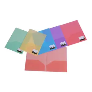 212 MAIN Poly 2-Pocket Folder, Assorted Pack, 12-Count Office Accessories, Letter Size Document Organizer, Business Card Holder