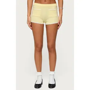 Edikted Women's Leila Scalloped Knit Shorts