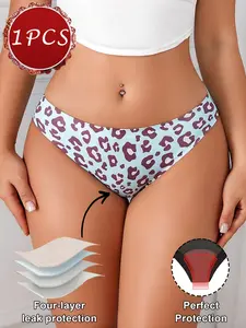 Leak Proof Period Panties 4 Layer Absorbent Seamless No Show for Gym Sleep Daily Use.