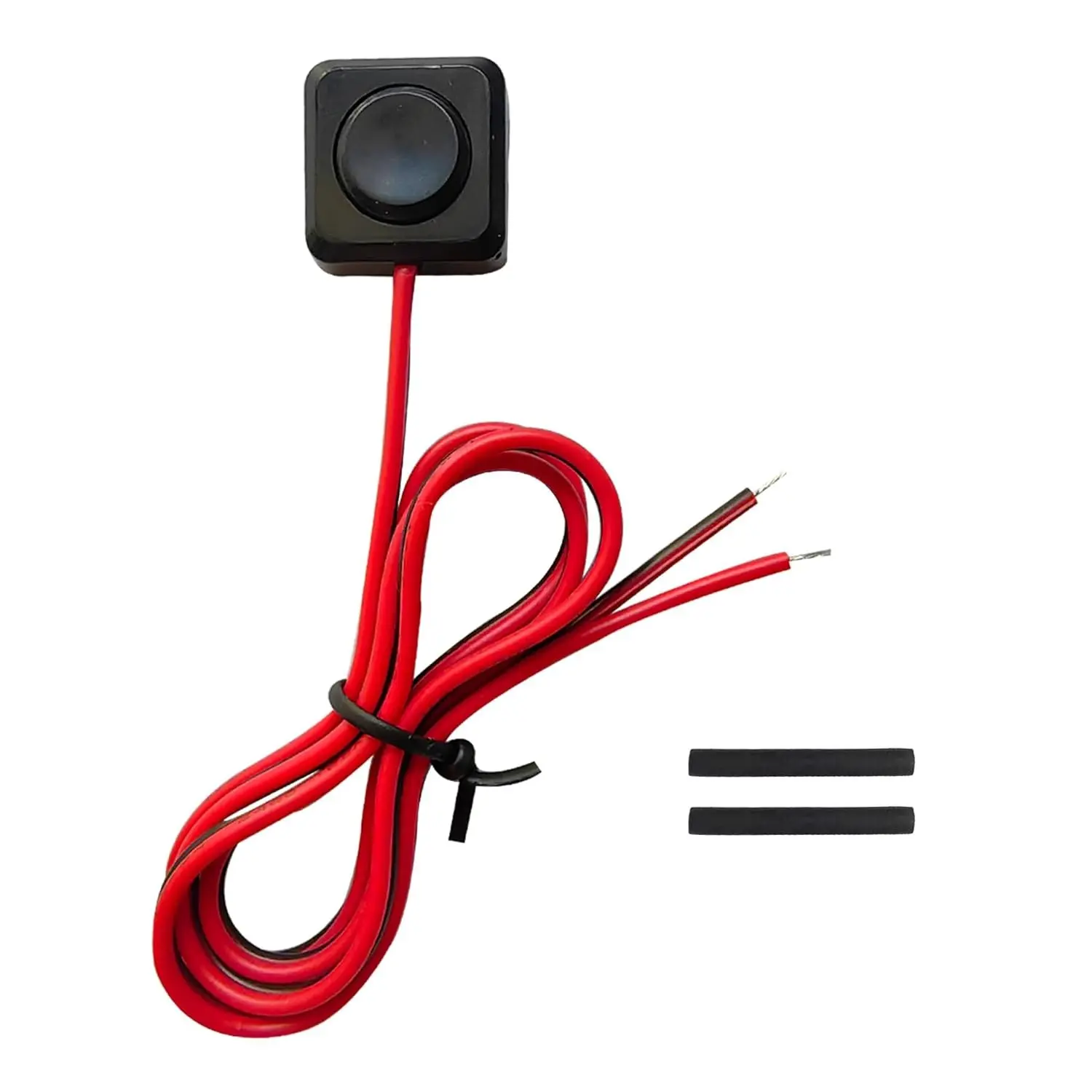Momentary Push Button Switch 12V 24V Small Momentary Switch, 20 Inch Prewired Surface Mount Momentary Pushbutton Switch with Cover, Double-Sided Tape No Drilling Requried
