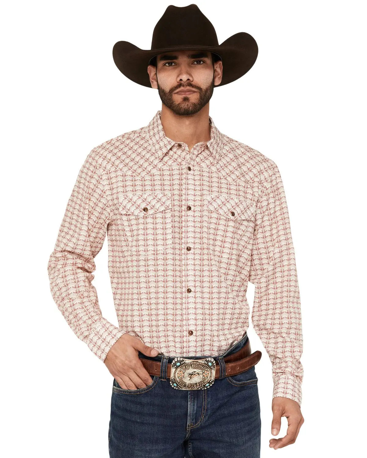 Rank 45 Men's 45&Reg; Men'S Harvest  Geo Print Rodeo Tech 2.0 Long - Rmsu26w15-Burg