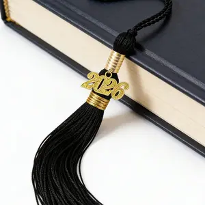 1Pcs 2026 Graduation Tassel Charm with Year Pendant, Diploma Honor Cord for High School or University Graduation Party Decorations