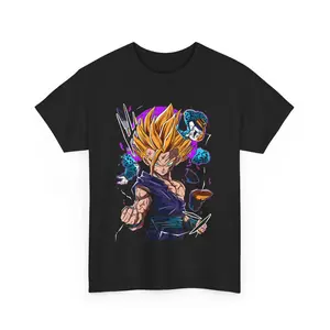Dragon Ball Super Saiyan 2 Gohan Shirt Anime Graphic Tee Unisex True to Size Fit Cotton Crew Neck Casual Medium Short Sleeve - Menswear