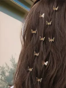 10PCS Mini Gold Butterfly Hair Clips - Boho Y2K Hair Accessories for Girls Hair Decor