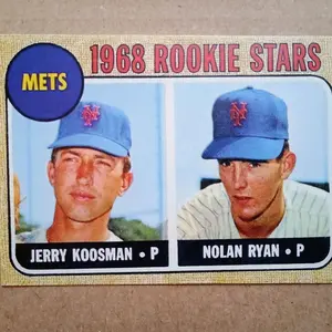 Nolan Ryan Rookie Novelty Card New York Mets 1968 Rookie Stars Jerry Koosman & Nolan Ryan Baseball **FREE SHIPPING **