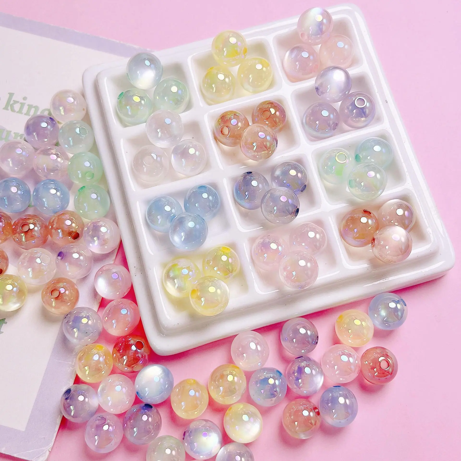Ltty-T26-Jelly Cat Eye Beads（16mm) (2/bag)