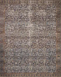 Amber Lewis x Loloi Georgie GER-05 Denim Spice Traditional Power Loomed Rug