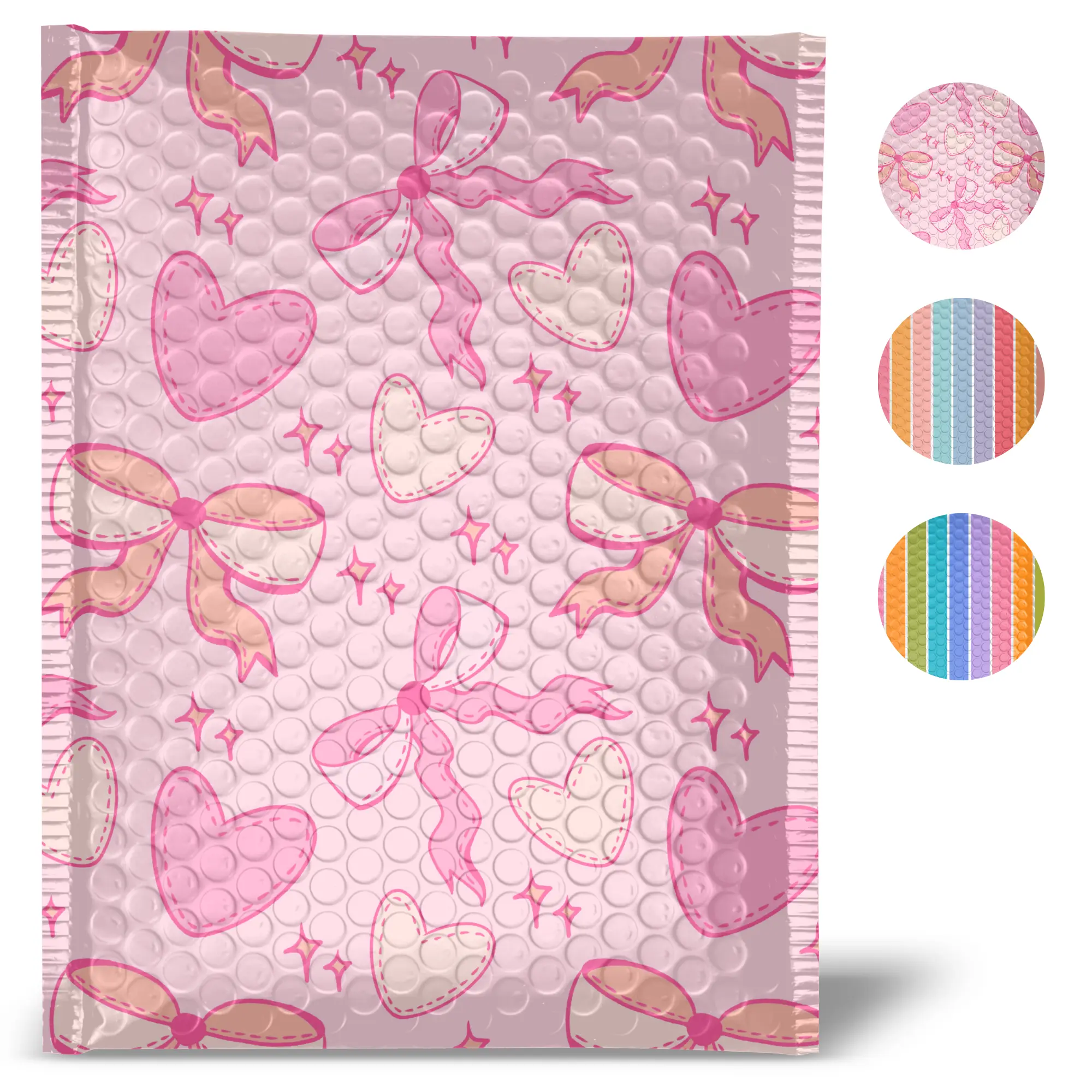 Pretty Package Store Bubble Mailers, Various Sizes, Heavy Duty, Waterproof, Self Seal, Tear Resistant, Designer Bubble Mailing Envelopes