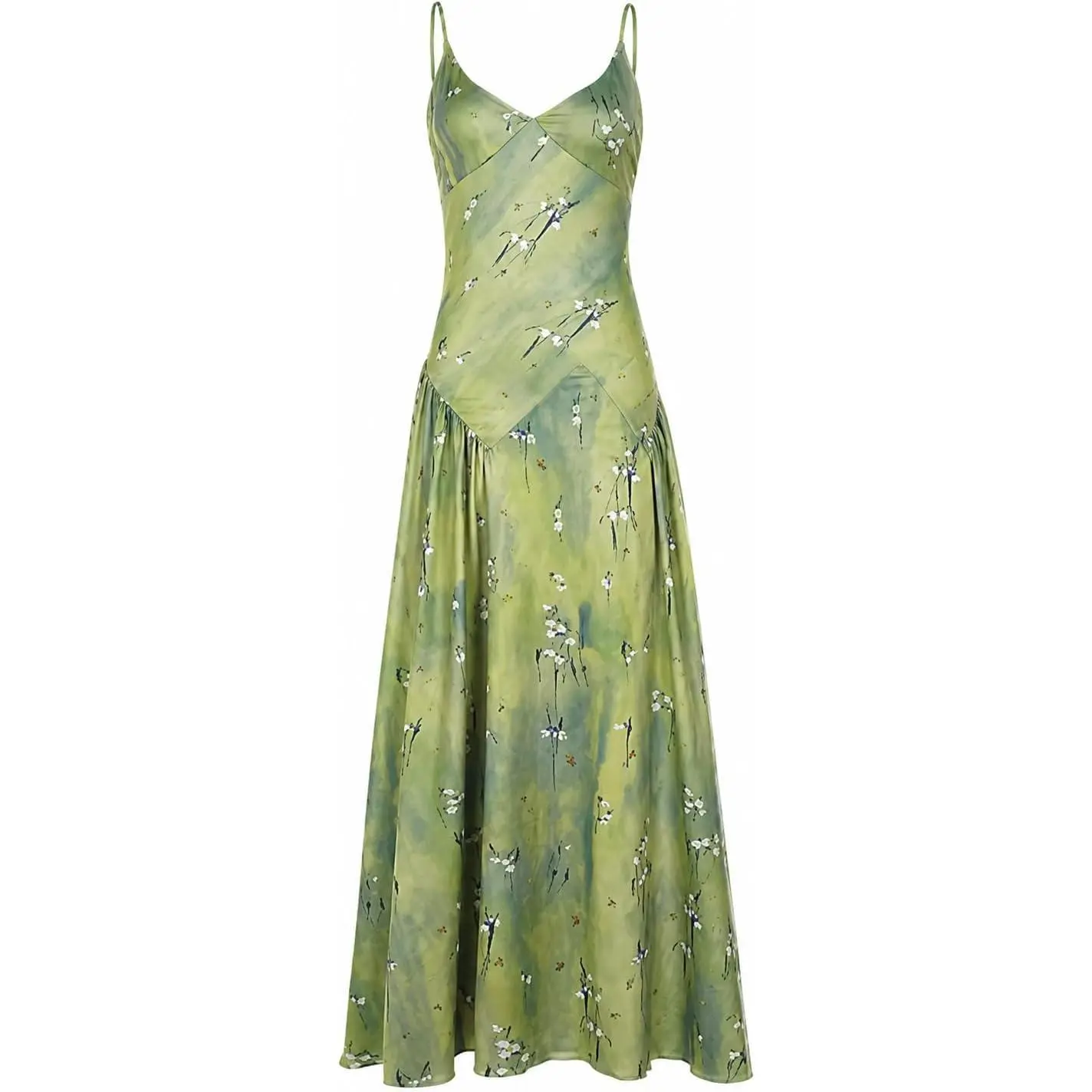 DOLGIEJ Collective Women's Green Floral Maxi Dress