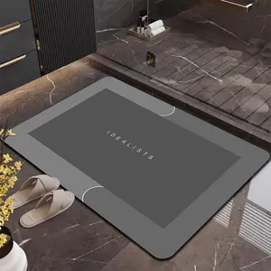 Super absorbent diatomaceous earth bathroom mat, quick-drying and anti-slip, soft and comfortable, suitable for bathrooms, shower rooms, laundries, bedrooms, living rooms, thresholds, kitchens, RVs, and other places