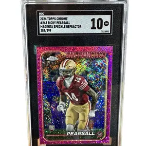 NEW MINT 2024 Topps Chrome Ricky Pearsall Rookie 243 Magenta Sparkle /399 RC 49ers