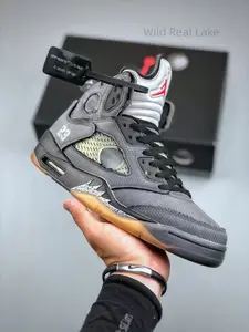Gender Neutral Dark Grey Breathable Textile High Top Athletic Sneakers, Dual Tone Black Tan Rubber Bottom, Durable Scratch Resistant Upper As Holiday & Birthday Couple Matching Gifts