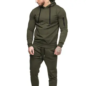 Men's Tracksuit 2 Piece Hooded Athletic Sweatsuits Casual Running Jogging Sport Suit Sets