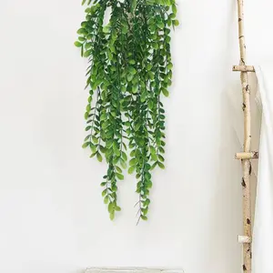 Realistic Hanging Grass Plant Set of 4, Artificial Plants Decorations for Walls/gardens/weddings, Office/hotel/cafe/boutique Decoration