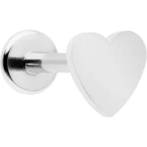 16G 5/16 Simple Heart Internally Threaded Labret Monroe Tragus