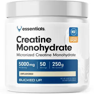 Pure Micronized Creatine Monohydrate Powder 5g Unflavored - Easy to Mix for Men & Women, 50 Servings (250g)