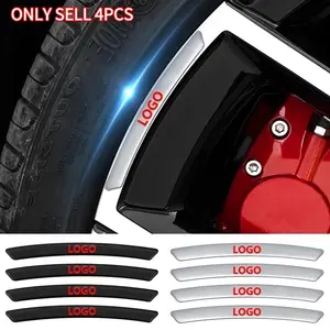 4pcs Car Tire Lettering Stickers with Multiple Brand Logos Available, Waterproof and UV Resistant Car Decoration Accessories for Customization