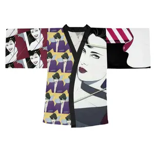 Nagel Long Sleeve Kimono Robe (AOP)