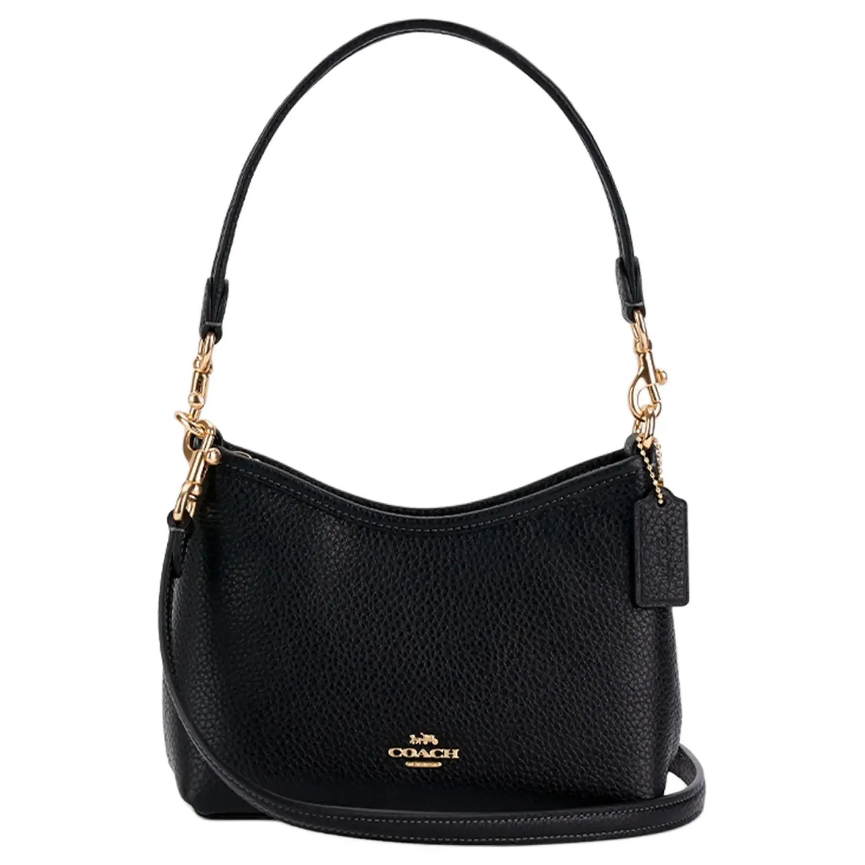 Coach Laurel 19 Crossbody Bag for Women – Small Leather Shoulder Bag with Gold Hardware, Black