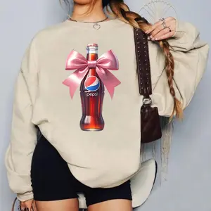 Coquette Pepsi Sweatshirt, Pink Bow Pepsi Shirt, Cute Preppy Pink Bow Tee, Trendy Soda Tee,Fun Pepsi Lover Gift,Soda Sweatshirt, Pepsi Hoodie Menswear Sweaters, Diet Pepsi Sweatshirt, Diet  Pepsi Cute Baby Pink Bow Shirt, Y2k Crewneck