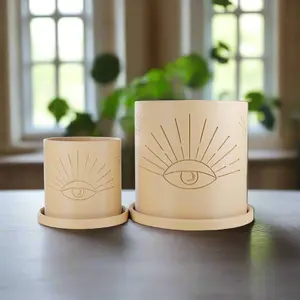 All-Seeing Eye Planter with Drainage and Drip Tray