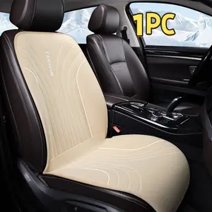 Car Heated Seat Cushion Winter Fleece 12V Electric Blanket Lumbar Support Integrated Car Seat Warmer Front Row Heating Pad