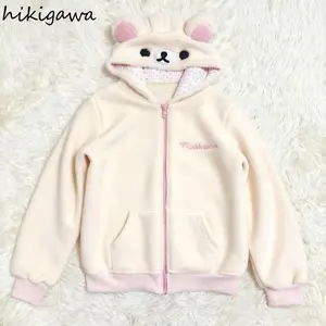 2025 Ropa Mujer Japanese Hoodies Jackets Women's Clothing Bear Ear Hooded Zipper Sweatshirts Fashion Casual Cute Hoodie Tops