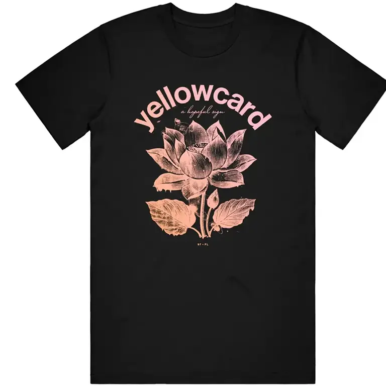 Yellowcard - Lotus - Black T Shirt
