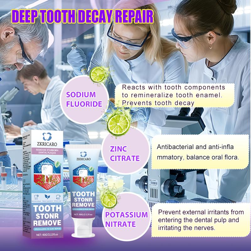 ZKRICARO Anti-Cavity Repair Toothpaste FDA Certified Cavity Repair Whitens Teeth Strengthens Enamel Relieves Sensitivity & Bad Breath