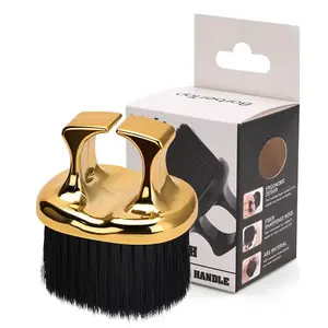 Hair Salon Soft Brush Neck and Face Cleaner Hair Cutting Cleaner Electroplated Ring Brush Hair Styling Tool