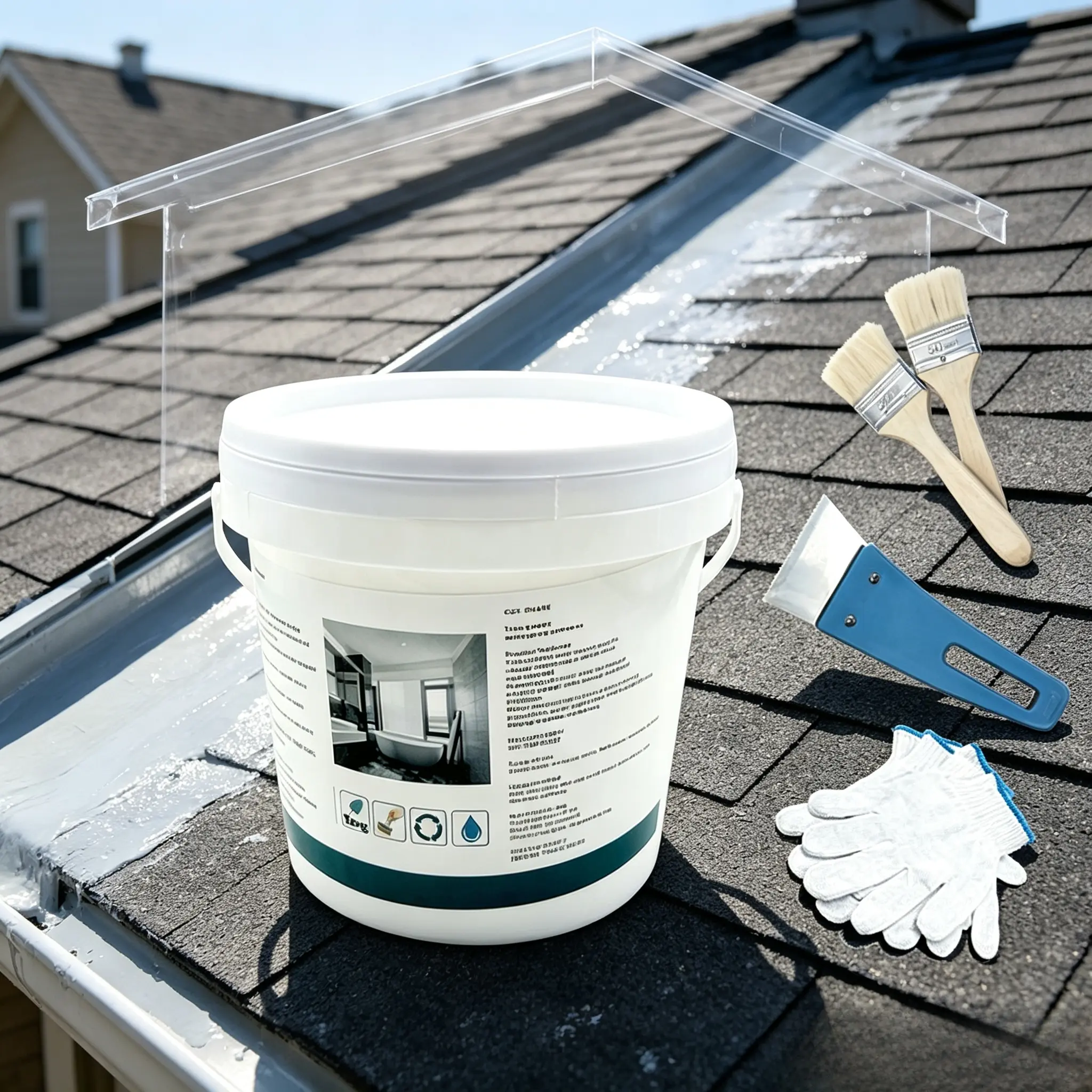 Long-Lasting Outdoor Sealant - Easy-Apply Roof Repair Solution, Weatherproof Crack Fill for Gutters & Chimneys, Transparent Concrete Coating for Outdoor Surfaces, Waterproof Invisible Adhesive