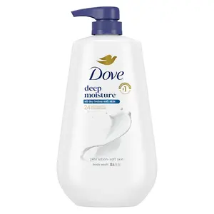 Dove Body Wash Deep Moisture for 24hr Lotion-Soft Skin Moisture Moisturizing Skin Cleanser with No Sulfates No Parabens 30.6 oz