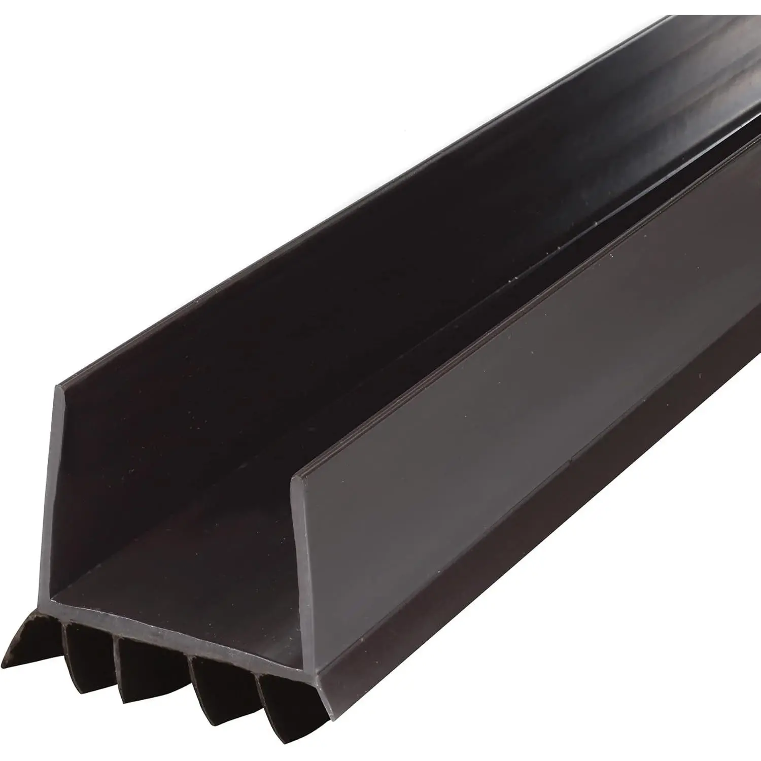 43337 Brown Vinyl U-Shape Slide-On Weatherproof Door Draft Stopper, Easy Installation, Draft Blocking, Noise Reduction, Energy Efficient, Durable for 36" Length, 1-3/4" Wide Gaps (3/8"-3/4")