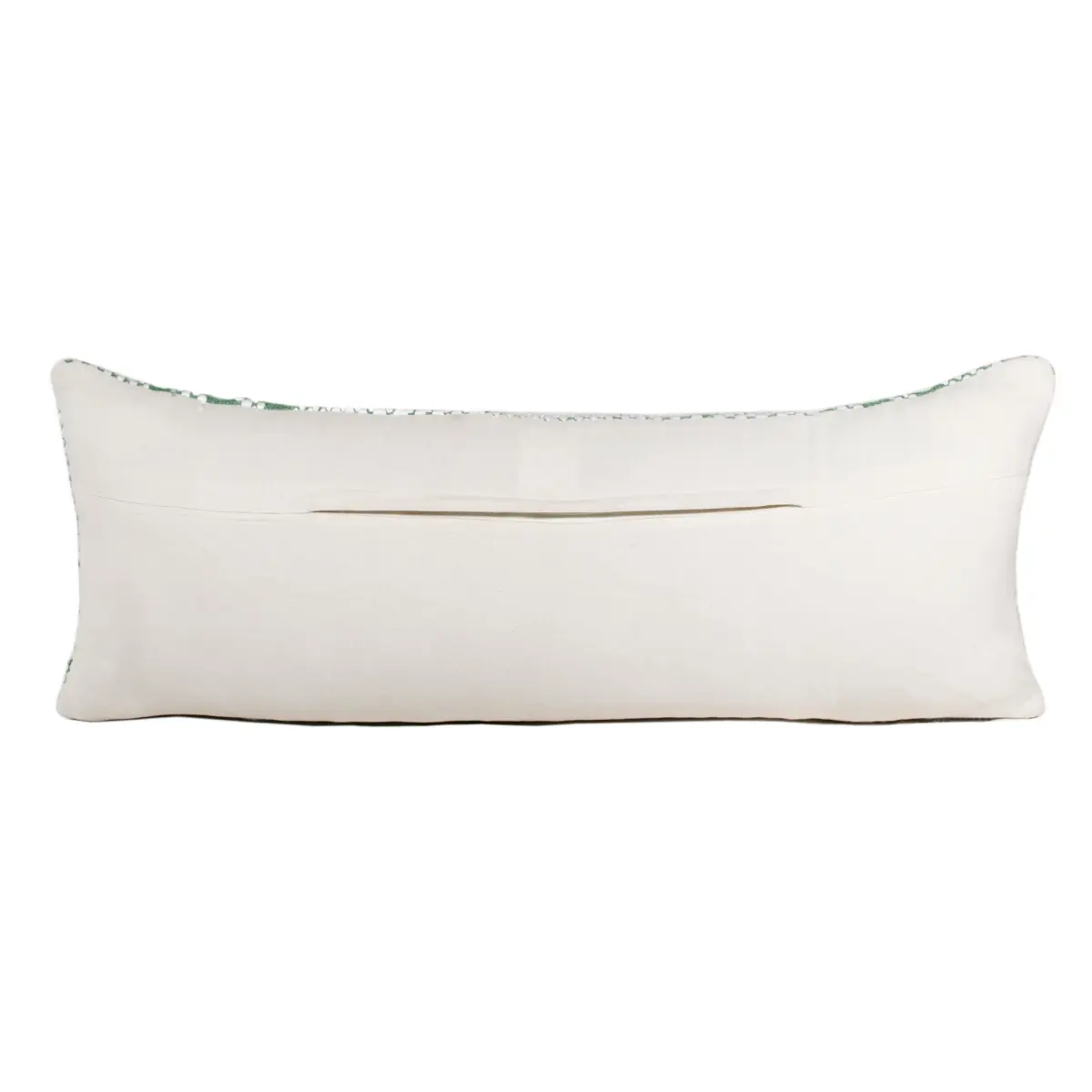 HomeRoots 517333 Set of 2 Green Geometric 2-Tone Standard 100% Cotton Zippered Throw Pillows, 14x14x36 in, 2 Tone Standard Pillows
