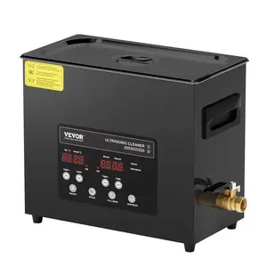 VEVOR 6L Ultra Sonic Cleaner Cleaning Machine with Basket Heater and Timer 180W