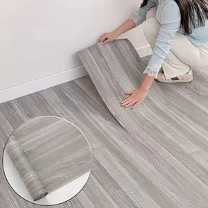 Self-Adhesive Wood Grain PVC Floor Sticker - Realistic Wood Texture, Waterproof, Wear-Resistant, Easy-to-Clean DIY Tear-And-Stick Home Decor, Boujee Home Accessories for Living Room, Bathroom