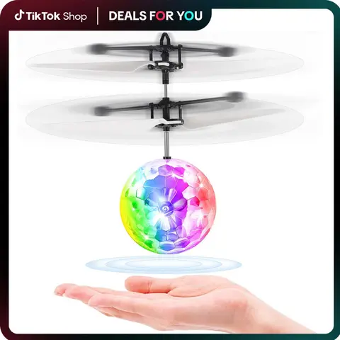 Allaugh Unisex RC Ball Robot Helicopter - Rechargeable Light-Up Infrared Induction Remote-Controlled RC Toy for Indoor & Outdoor Games (Toys & Hobbies, Electric Remote Control Airplanes & Helicopters)