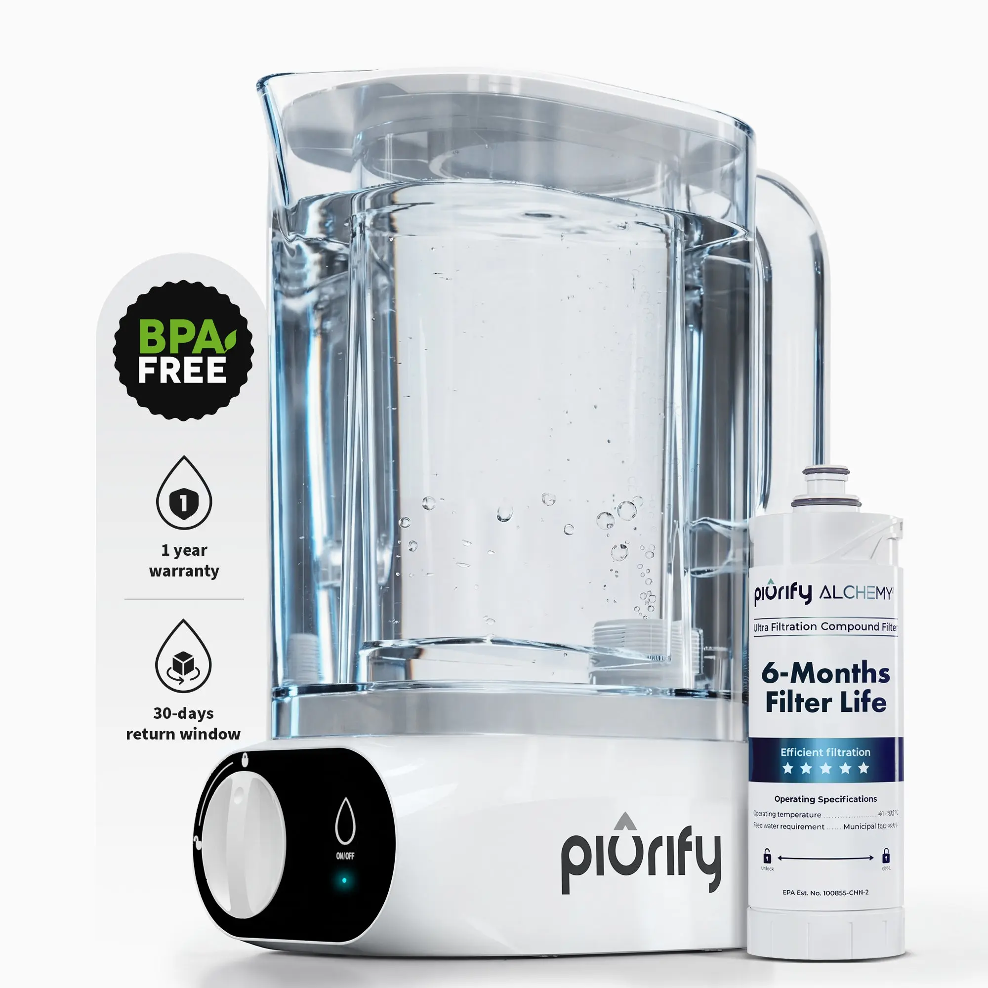 Alchemy® Electric Water Filter Pitcher Alchemy® Electric Water Filter Pitcher