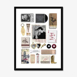 Matchbox Matchbook Couples Custom Poster Personalized Anniversary Valentines Birthday Gift Canva Template Neutral Dorm Wall Decor Poster No Frame