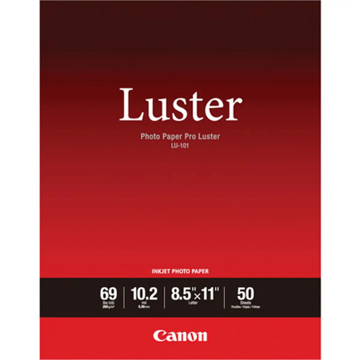 Canon LU-101 Pro Luster Photo Paper (8.5x11", 50 Sheets, 255 gsm)