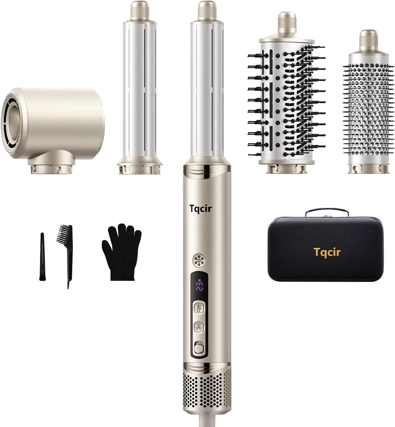 Tqcir 5-in-1 hair styler dryer, Negative Ion Technology, 1300W Power, Fast Hair Drying, Curling, Straightening, Volumizing Styling, No Hair Damage, Overheat Protection, Noise Reduction Technology. Thermal Brush Straightener#DealsforYouDays