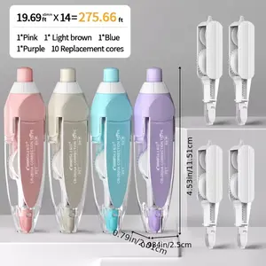 Correction Tape Refillable Stretchable Quick Drying White 3/14 Pack Easy To Use Instant Correction For Home School Office Use New Year's Gift