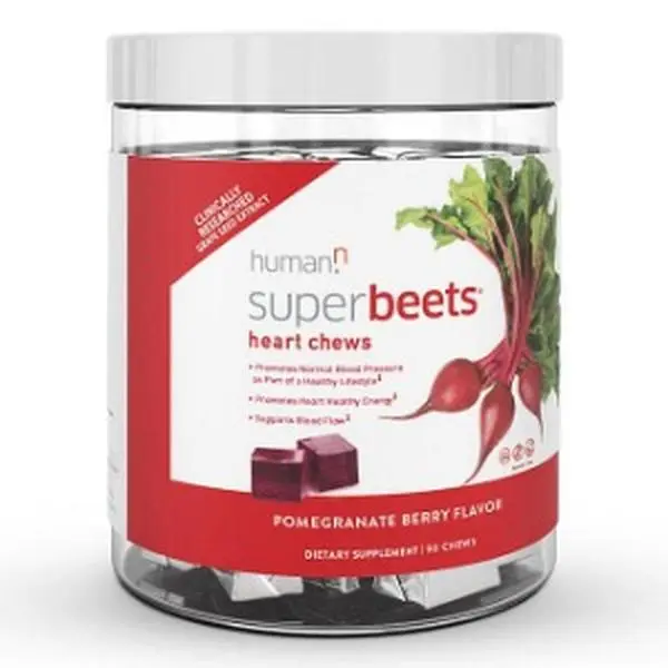 HumanN SuperBeets Heart Chews, 90 Count HumanN SuperBeets Heart Chews, 90 Count