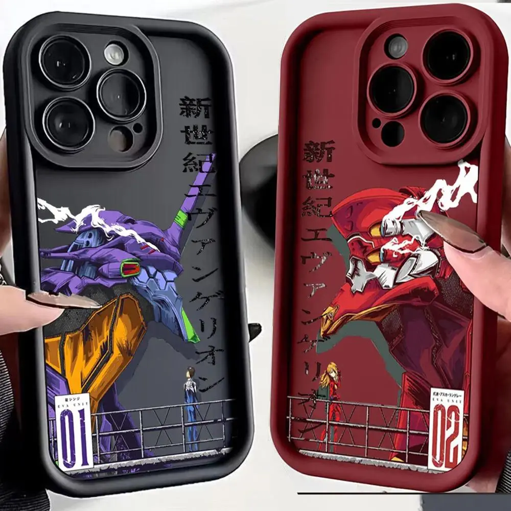 Anime EVA E-Evangelions Phone Case for IPhone 17 16 15 14 13 12 11 Pro Max Plus Samsung Galaxy S26 S25 S24 S23 S22 S21 Soft TPU Back Cover