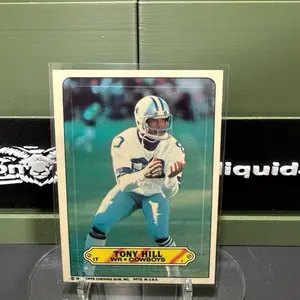 1983 Topps Football TONY HILL #17 Insert Sticker - Dallas Cowboys