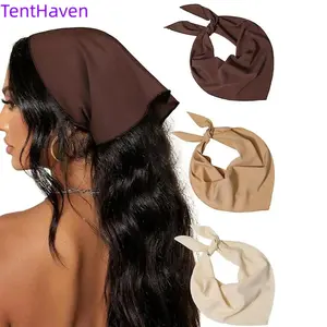 2026 3-pack solid color fabric large triangular headband headband headband headband Maillard headband headband headband